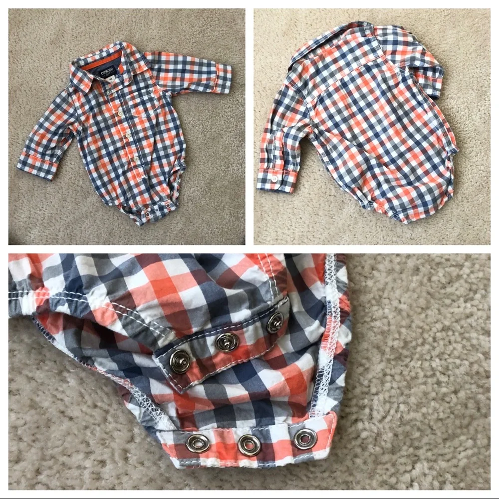 OshKosh B’gosh Overalls and Shirt Set Sz 6m